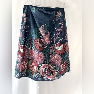 Mint Green floral skirt - size XL
